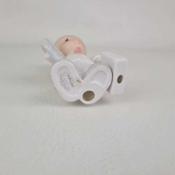 Enesco Precious Moments E-0512 "Its A Perfect Boy" Porcelain Figurine Vntg - Picture 5 of 6